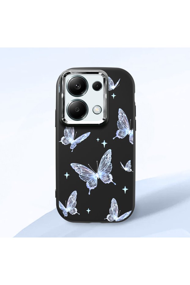 Redmi Note 13 Pro 4g Compatible Elegant Butterfly Print Soft Silicone Case, Shock Absorption and Impact Protection