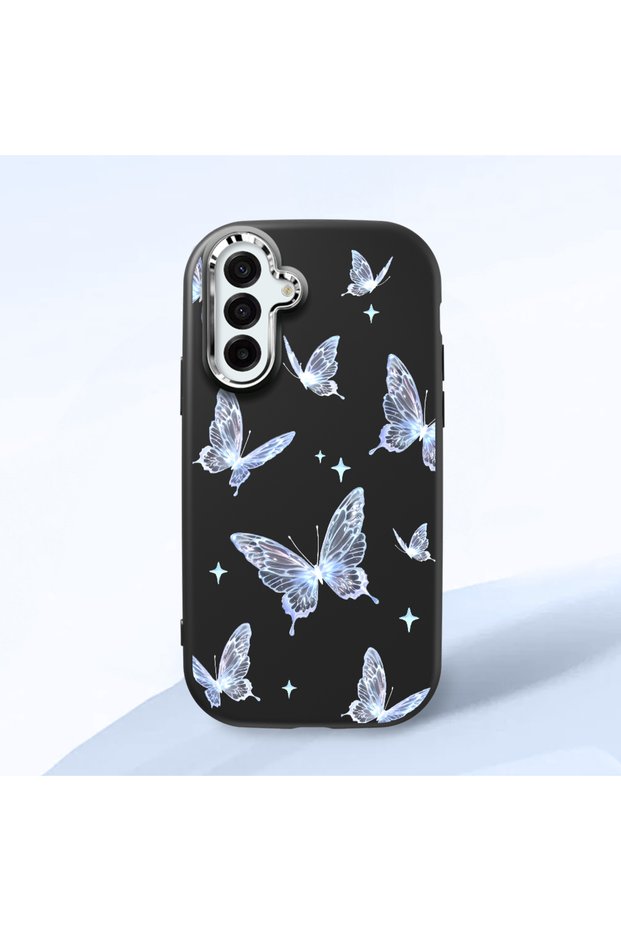 Samsung Galaxy A17 4G/5G Compatible Elegant Butterfly Printed Soft Silicone Case, Impact Protection
