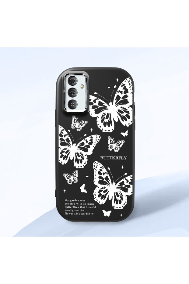 Samsung Galaxy M23/M13 Compatible Minimal Butterfly Pattern Soft Silicone Case, Impact Protected