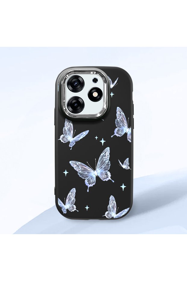 Tecno Spark 10 Pro Compatible Elegant Butterfly Print Soft Silicone Case, Shock Absorption and Impact Protection
