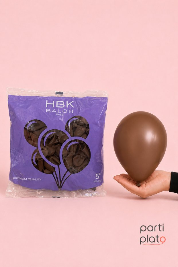 Hbk Pastel Chocolate Balloon 5 Inch 100 Pieces, Mini Balloon Birthday Wedding Engagement Party Decoration Balloon
