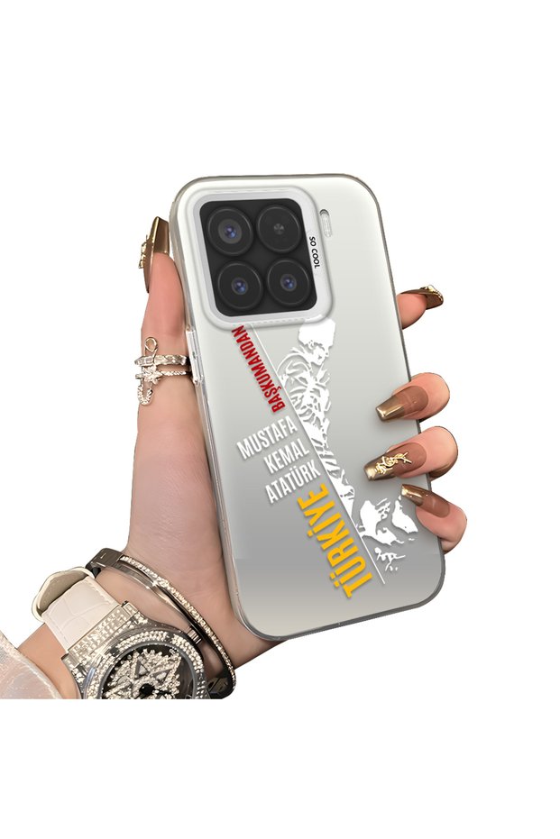 Xiaomi Mi 15 5g Compatible Hard Acrylic Back Silicone Edge Lens Protection Stylish Print Case
