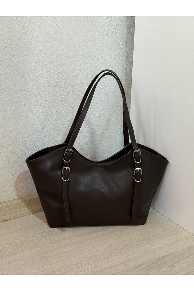 Soft Leather Women's Shoulder Bag with Belt Detail