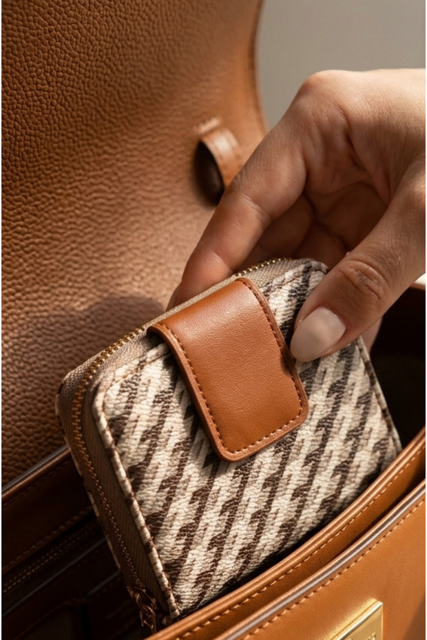 Mini Card Holder and Wallet with Zippered Coin Compartment