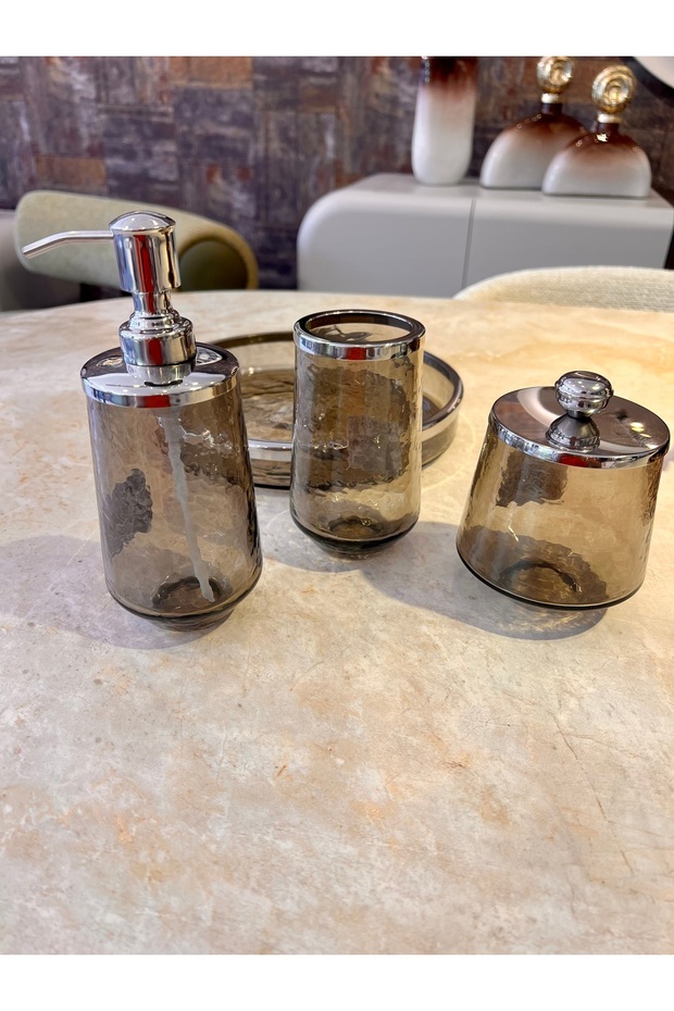 طقم حمام - فضي - 4