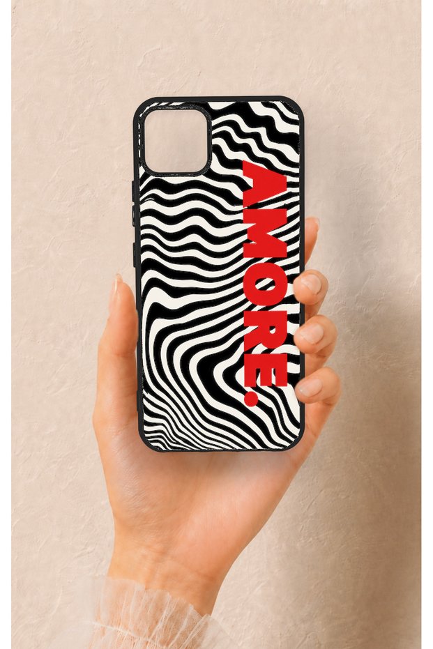Realme C11 2021 Compatible Zebra Amore Patterned Silicone Case