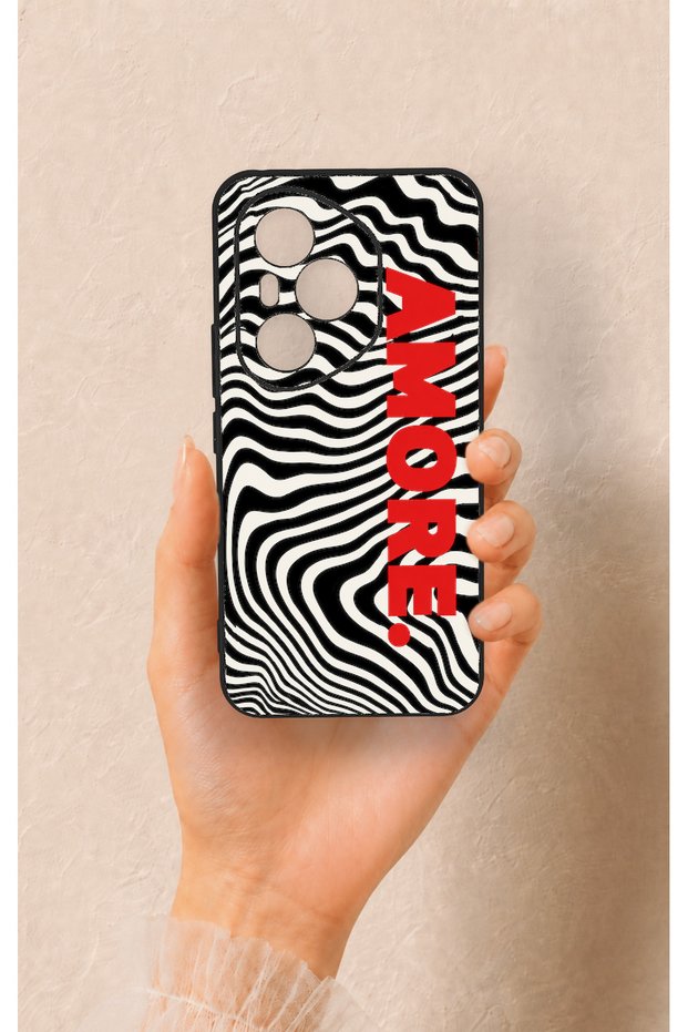 Honor 400 Pro Compatible Zebra Amore Patterned Silicone Case