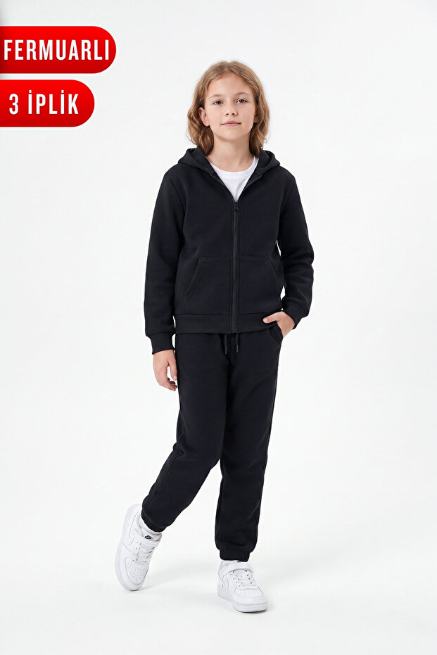 Sweatsuit Sets - Black - Plain