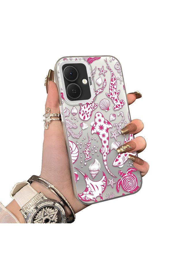 Tecno Spark Go 2(Km4) Compatible Hard Acrylic Back Silicone Edge Lens Protection Stylish Printing Case