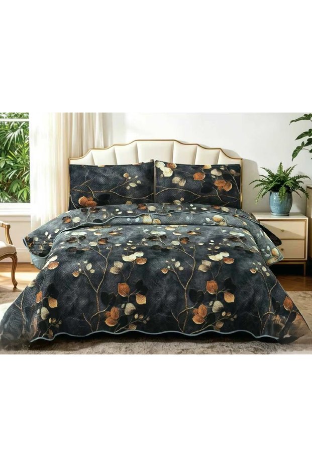Double Coverlet Sets - Gray - Microfiber