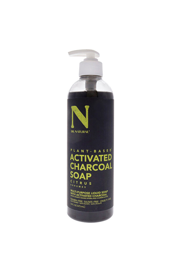 Activated Charcoal Liquid Soap - Citrus by Dr. Natural for Unisex - 16 oz Soap