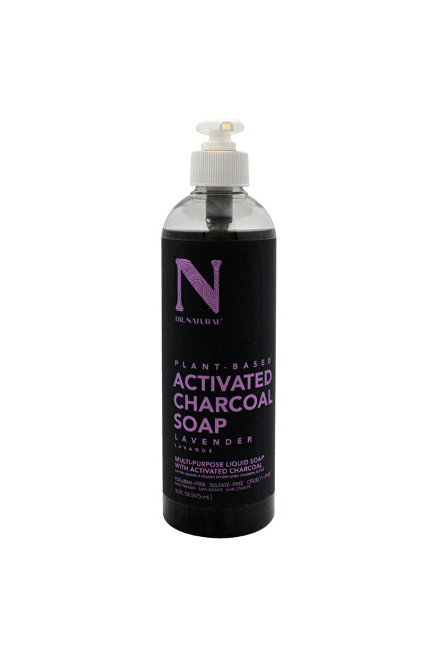 Activated Charcoal Liquid Soap - Lavender by Dr. Natural for Unisex - 16 oz Soap