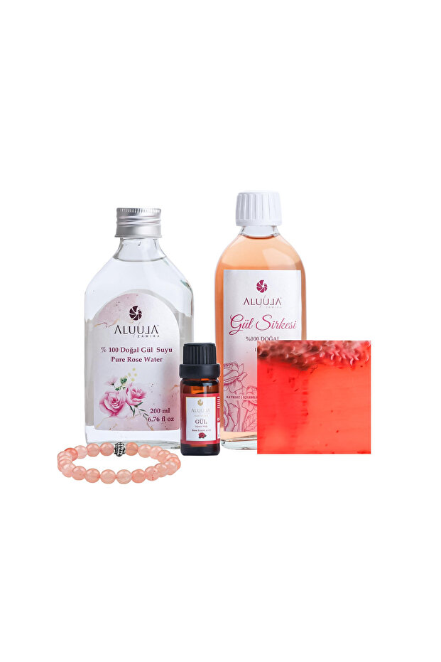 Pure Rose Touch: Natural Care Set and Pink Quartz Elegance