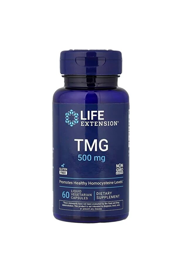 Tmg as betaine anhydrous 500 mg 60 liquid vegetarian capsules.