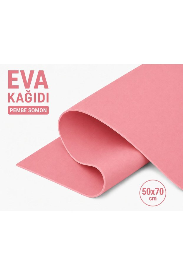 Eva Paper, Flower Making Eva, Decorative Ornament and Craft Paper, 1.5 mm - 50X70 cm - Pink Salmon