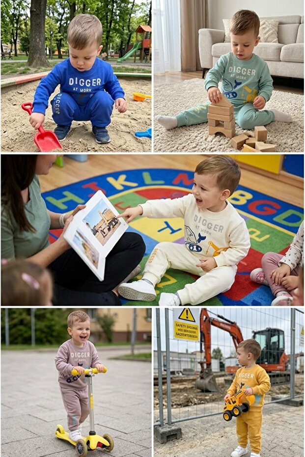 Boy's long sleeve spring jersey casual set