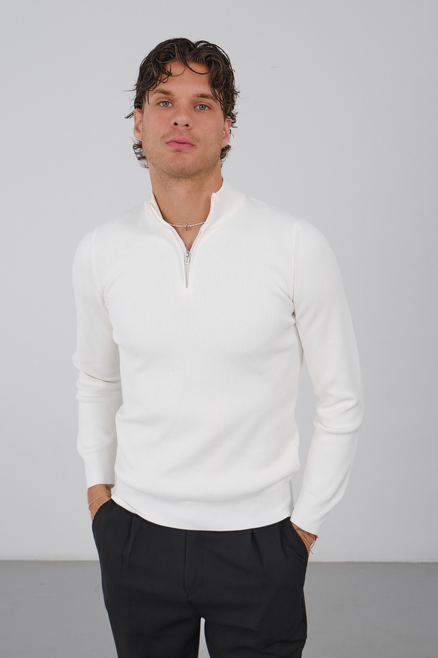 Men's Washable Anti-Pilling Half-Zip Basic Knitwear