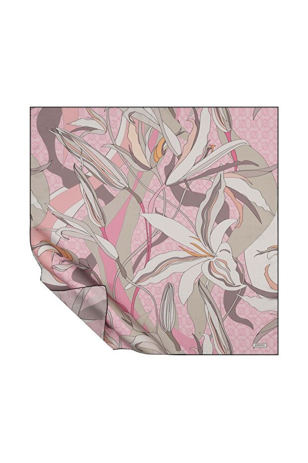 Mono Süsen Tivil Silk Scarf 01868-Candy Pink