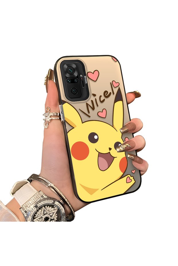 Xiaomi Redmi Note 10 Pro Compatible Hard Acrylic Back Silicone Edge Lens Protection Cartoon Case