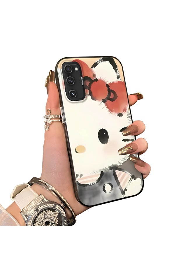 Samsung Galaxy S20 Fe 4G/5G Compatible Hard Acrylic Back Silicone Edge Lens Protection Kitty Case