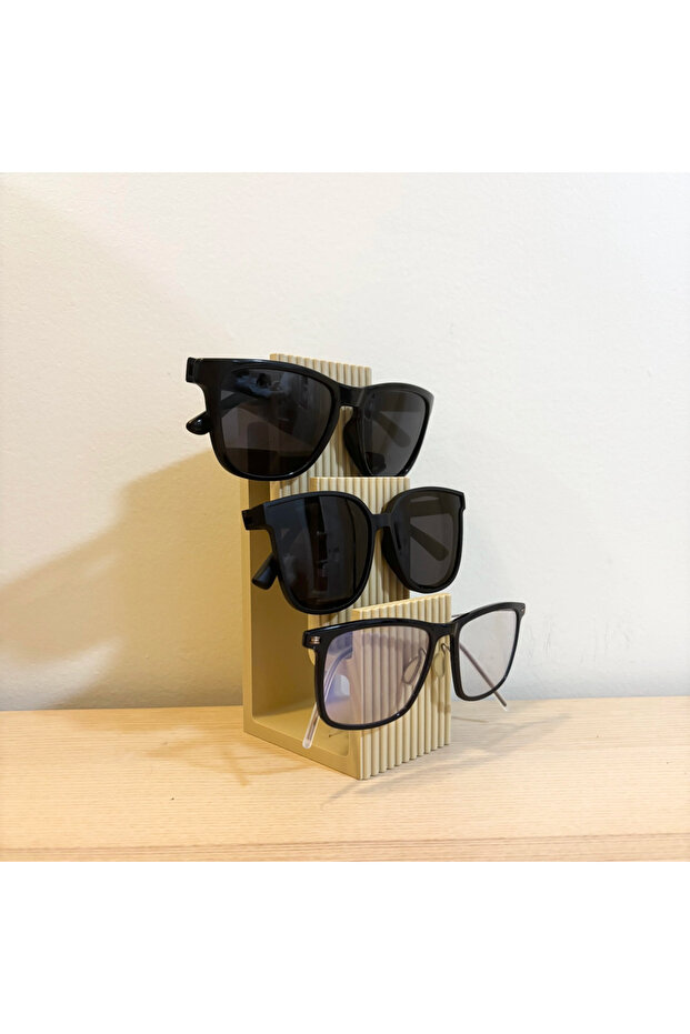 3-Row Sunglasses Stand Eyeglasses Holder Desktop Glasses Organizer Decorative Stand