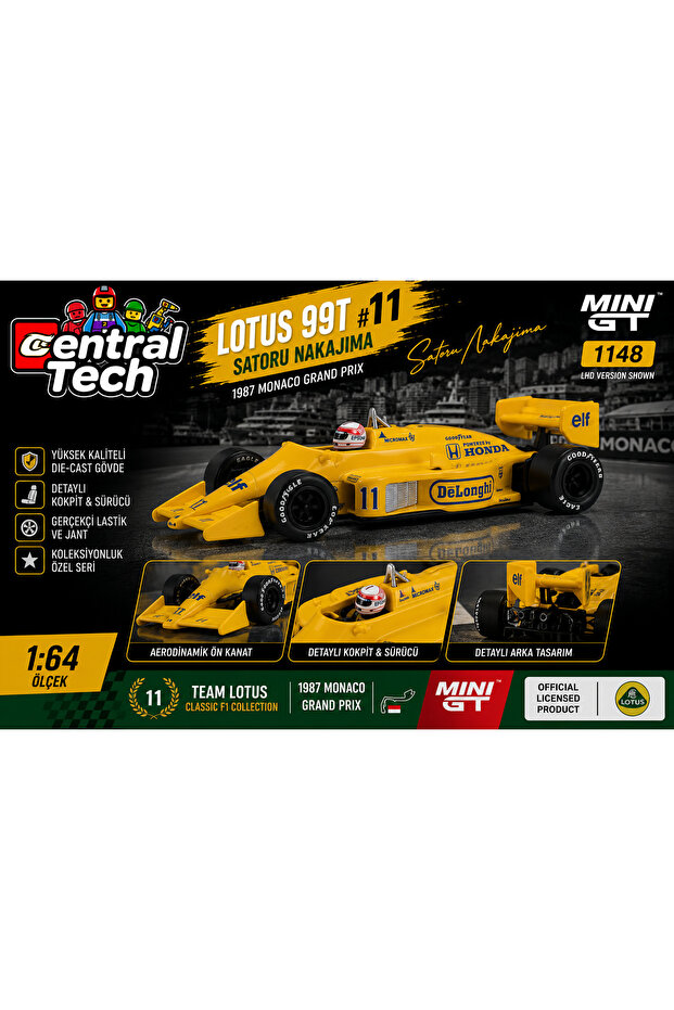 1/64 Lotus 99t # 11 Satoru Nakajima 1987 Monaco Grand Prix Mgt01148