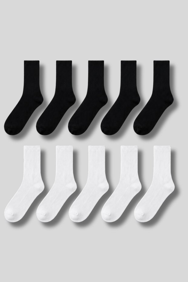 Men's 10-Pack Cotton Tennis-Sports Socks