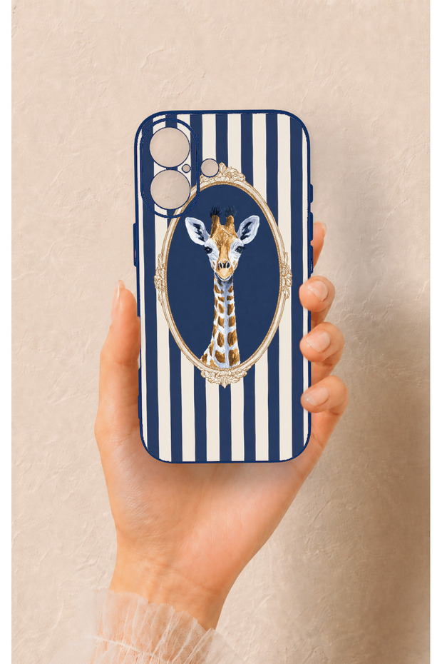 iPhone 17 Compatible Giraffe Patterned Silicone Case