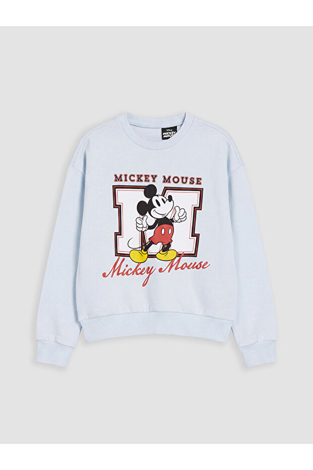 Blue Printed Girls' Sweatshirt
