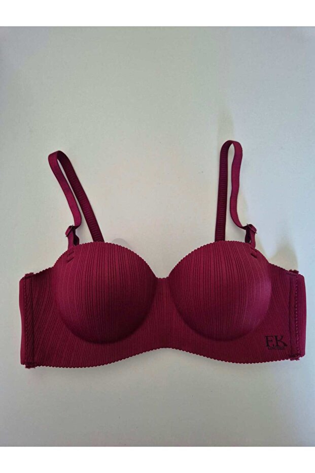 Non-Marking Laser Cut Hand-Filled Padded Support Strapless Push-Up Bra