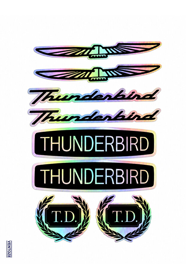 Hologram Decorative Sticker Set 10 Pieces | Vehicle Automobile Motorcycle Logo Lettering Strip Sticker Decal