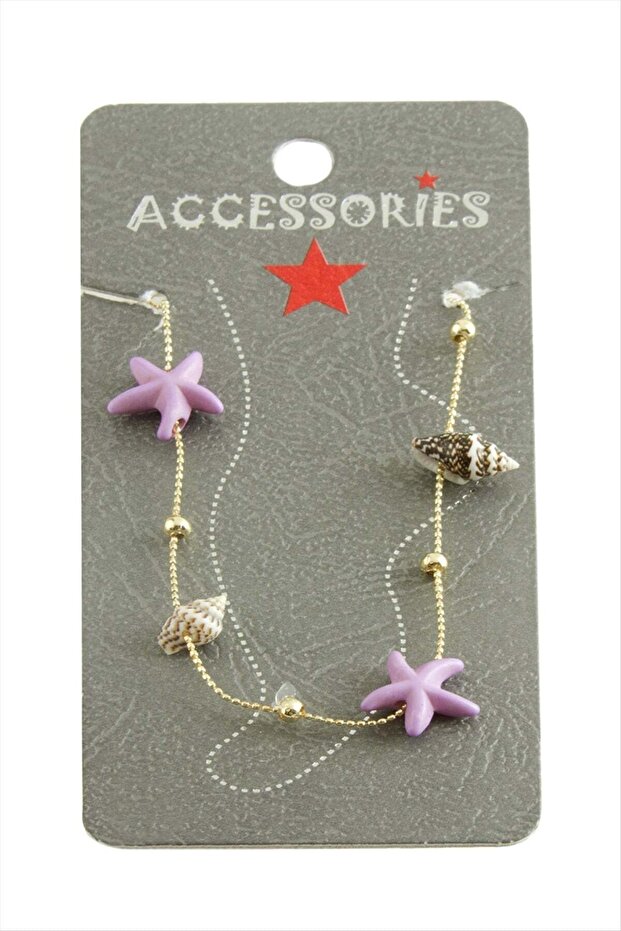 Sea Star Glass Stone Anklet