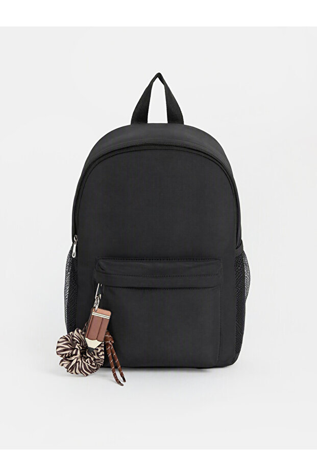 Women's backpack with buckle accessory