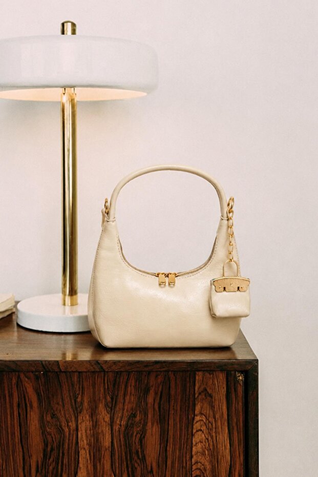Women's mia mini bag charm detailed hand and shoulder bag