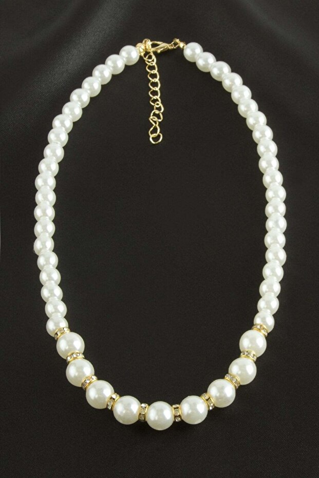 Stone Pearl Necklace Ilkel-Bjt940