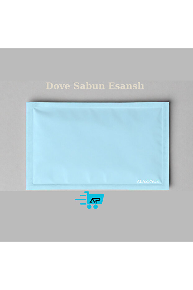 Alcohol-Free Single Wet Wipes 100 Pieces 7X12 cm Soap Scented Ice Blue