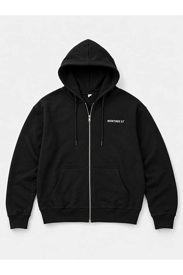 Unisex 3 Thread Threaded 100% Cotton Zippered Hooded Sweatshirt Relaxed Fit