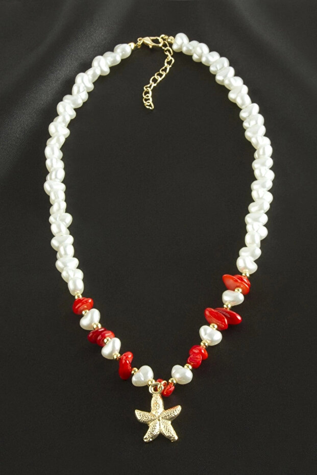 Flower Broken Natural Stone Pearl Necklace