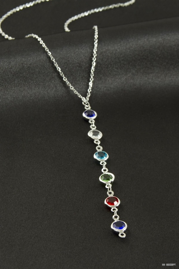 CONCEPTA Steel Necklace with Crystal Stones (164248) Silver Color