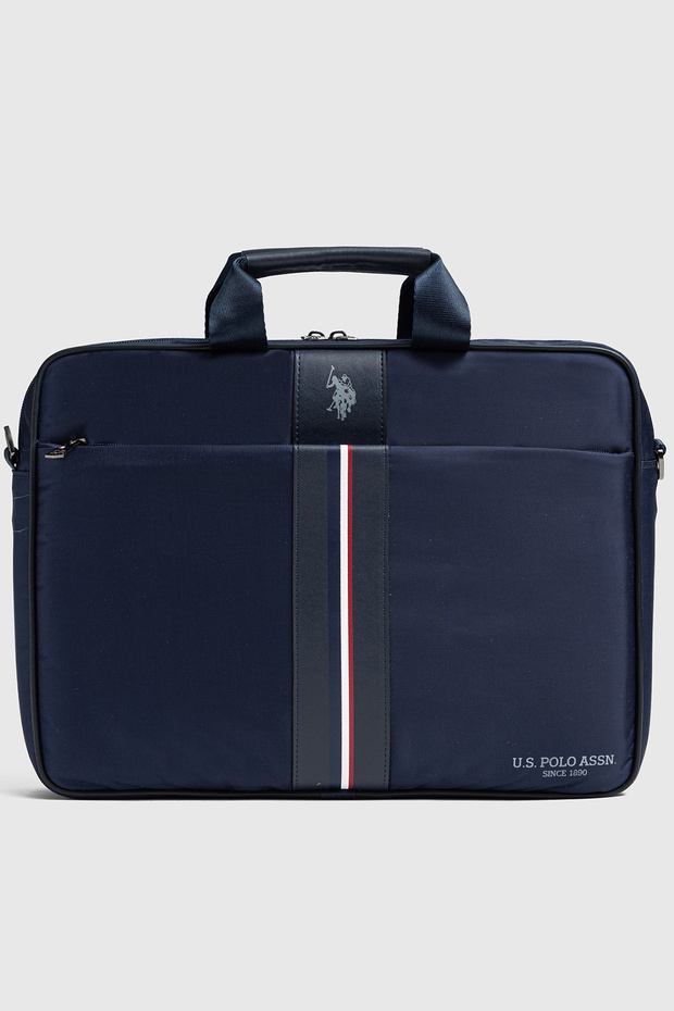 Navy Blue Laptop Bag 15.6 Inch Compatible Shoulder Strap Document and Computer Bag 26058