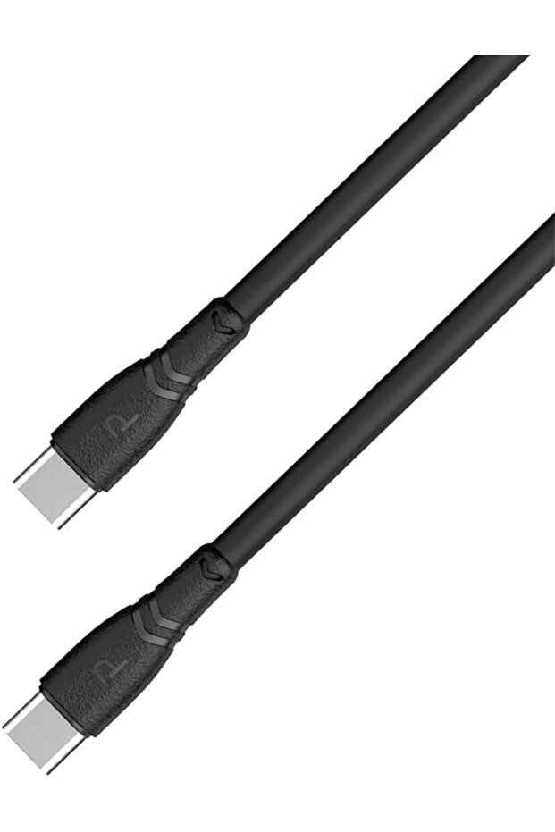 USB-C الى نوع سي 60 وات - بلاستيك PVC بطول 2 متر - اسود - PW-2PVCCTOC-BK