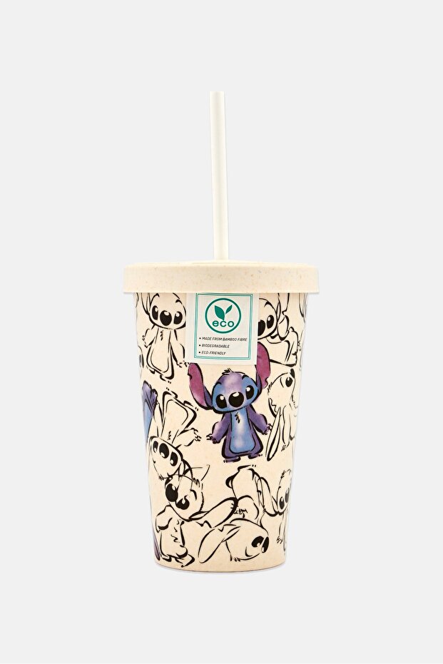 Bamboo Tumbler With Straw 100ml, Beige