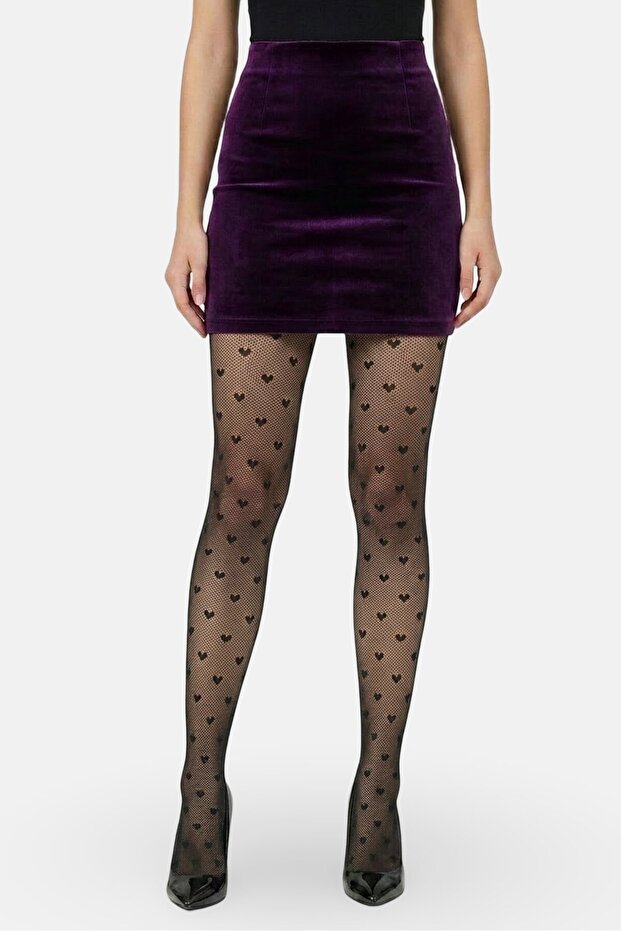 Women Plain Stocking, Black
