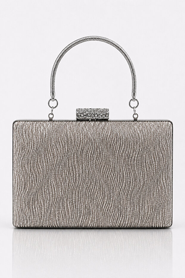Vrl Women's Evening Dress Portfolio Bag Wavy Platinum 278
