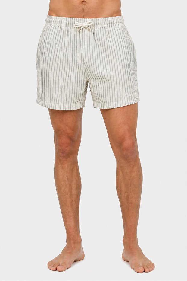 Men Stripe Basic Shorts, Multicolor