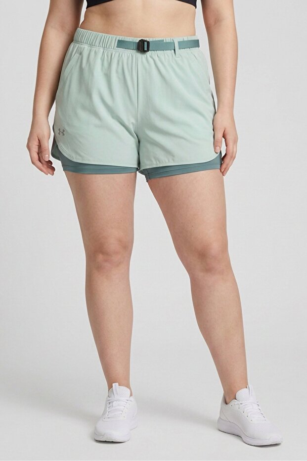 Women Sportswear Fit 2 In 1 Training Shorts, Sage