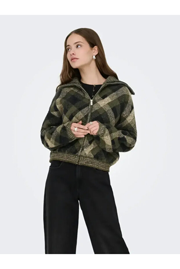 Onlmaroon Ls Zip Collar Cardigan Knt Women's Sweater 15358211