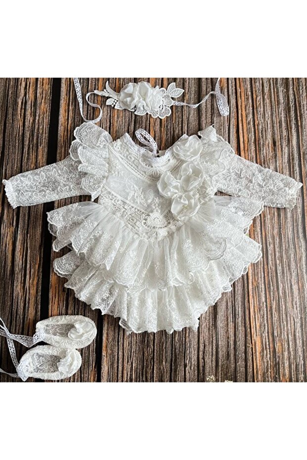 White Rose Romper Set