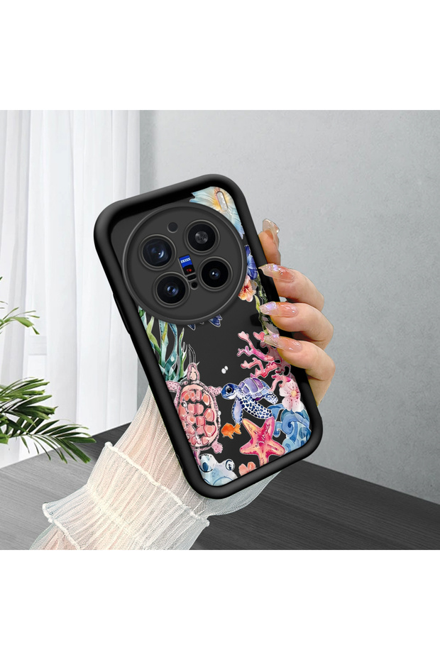 Vivo X200 Pro Compatible Black Silicone Case with Shockproof Camera Protection