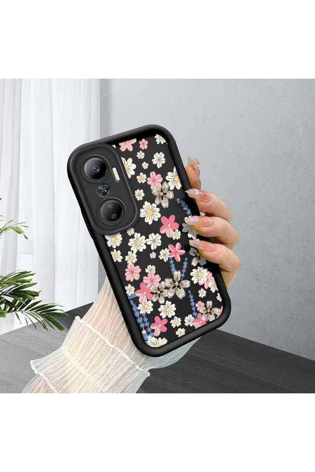 Infinix Hot 20 4g Compatible Black Silicone Case Shockproof with Camera Protection